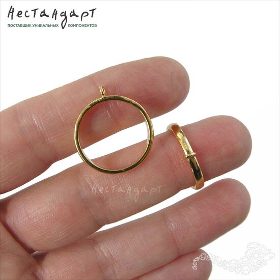 Основа для кольца с петлей Gold Plated (17), изображение 2