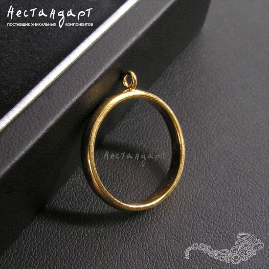 Основа для кольца с петлей Gold Plated (17), изображение 4