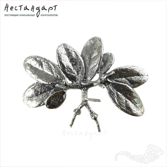 Основа для броши Wild Berry Silver Plated 46х35 мм