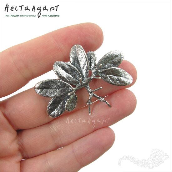 Основа для броши Wild Berry Silver Plated 46х35 мм, изображение 2