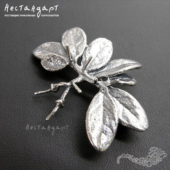 Основа для броши Wild Berry Silver Plated 46х35 мм, изображение 3