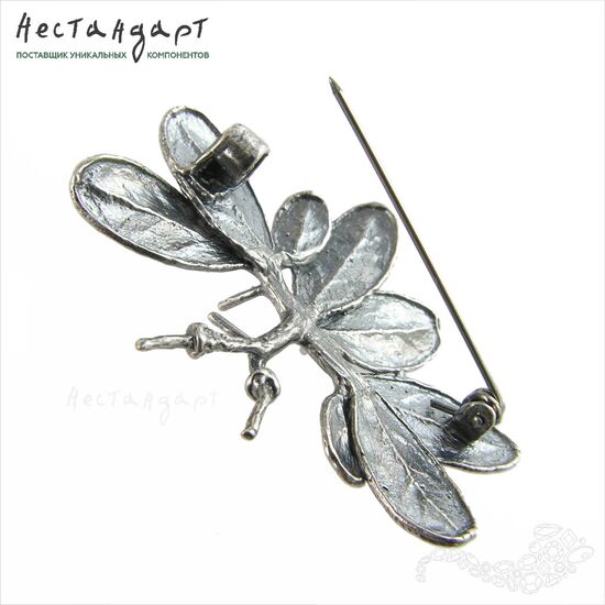 Основа для броши Wild Berry Silver Plated 46х35 мм, изображение 4