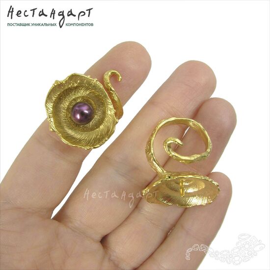 Основа для кольца разъемная Nautilus латунь (17), изображение 2