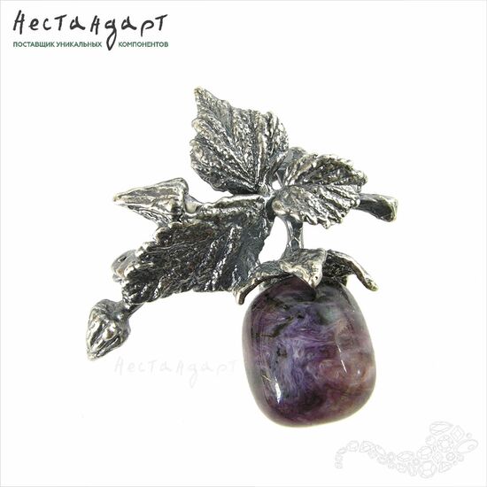 Основа для броши Summer Silver Plated 45х35 мм