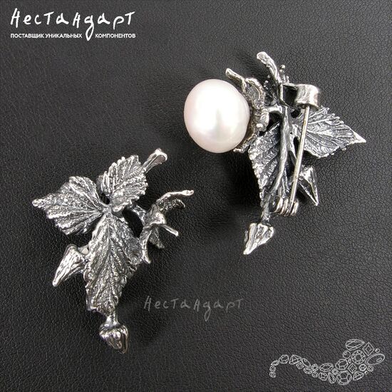 Основа для броши Summer Silver Plated 45х35 мм, изображение 3