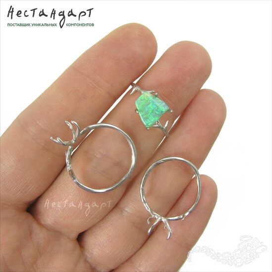 Основа для кольца Summer Flowers Sterling Silver Rhodium Plated (17), изображение 2