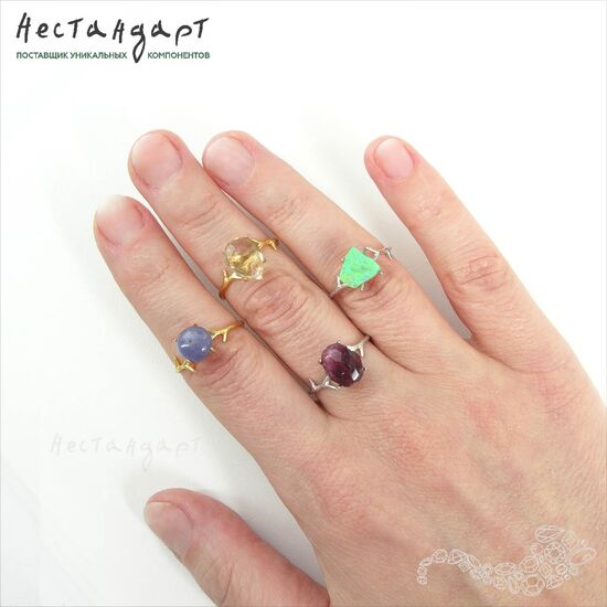 Основа для кольца Summer Flowers Sterling Silver Rhodium Plated (17), изображение 4