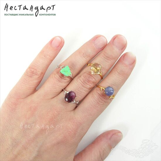 Основа для кольца Summer Flowers Vermeil Sterling Silver (17), изображение 4