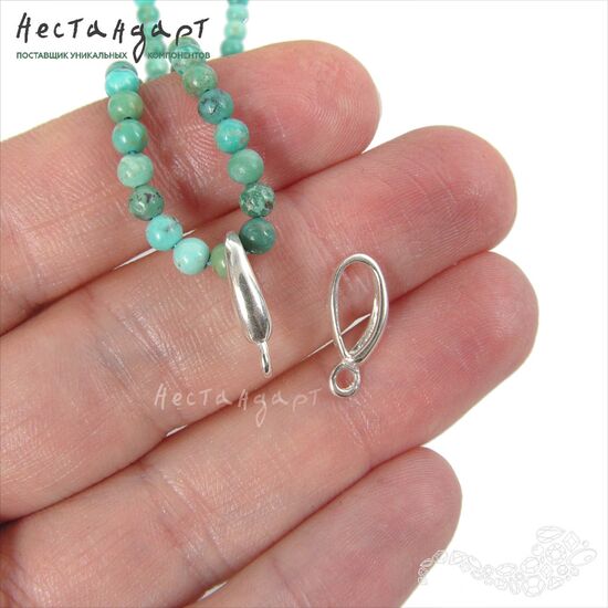 Бейл-держатель для кулона Classic Style Sterling Silver 15х7 мм, изображение 2