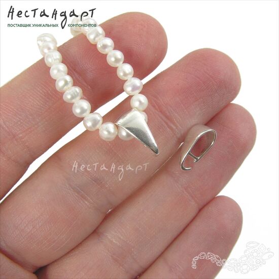 Бейл-держатель для кулона Bridge Sterling Silver 11х6 мм, изображение 2