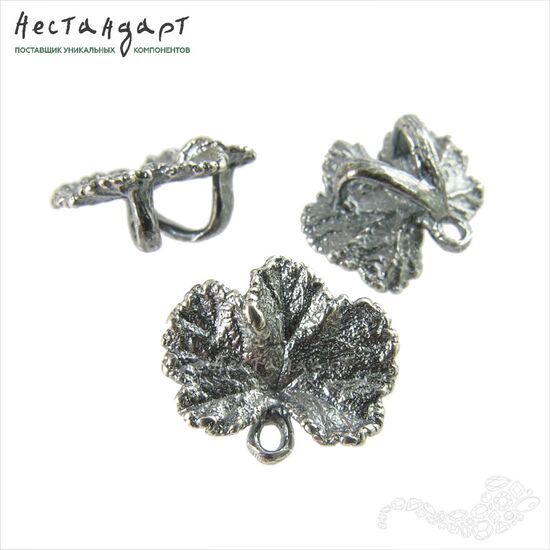 Бейл-держатель для кулона Lampone Silver Plated 14х12 мм