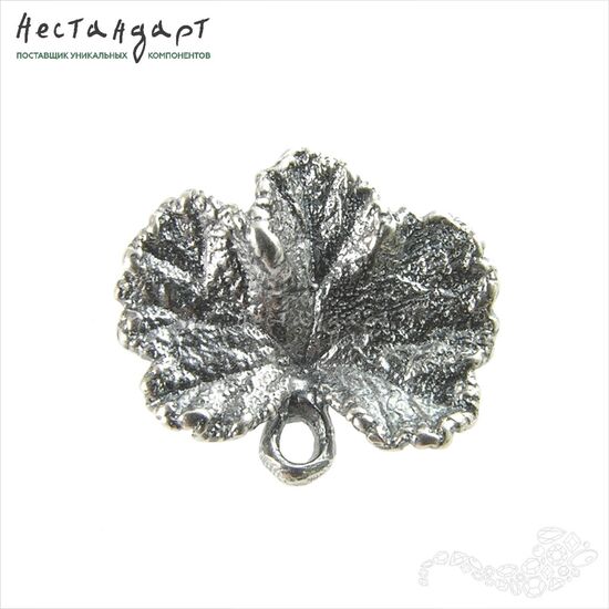 Бейл-держатель для кулона Lampone Silver Plated 14х12 мм, изображение 4