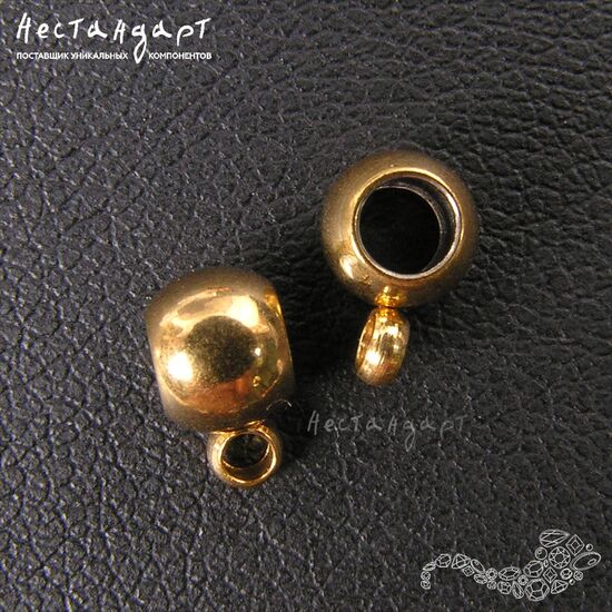 Бейл-держатель для подвески Gold Stainless Steel Ring 5 мм (уп. 2 шт), изображение 2