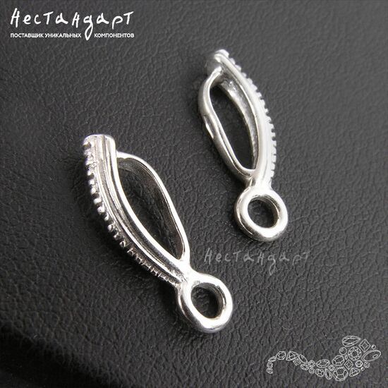 Бейл-держатель для кулона Casual Style Sterling Silver 16х6 мм, изображение 2