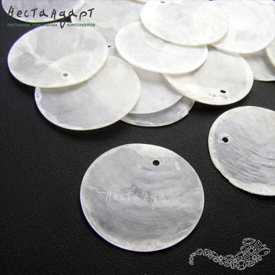 Перламутр натуральный Monista Frosting (20 мм, 5 шт), изображение 3