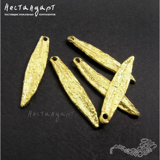 Подвеска Willow Leaf латунь 25х5 мм, изображение 5