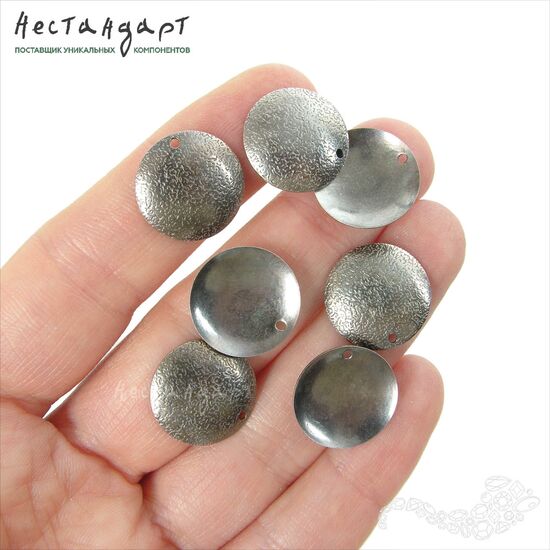 Подвеска Texture Silver Plated 15 мм, изображение 2