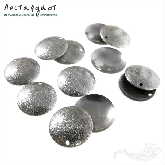 Подвеска Texture Silver Plated 15 мм, изображение 3