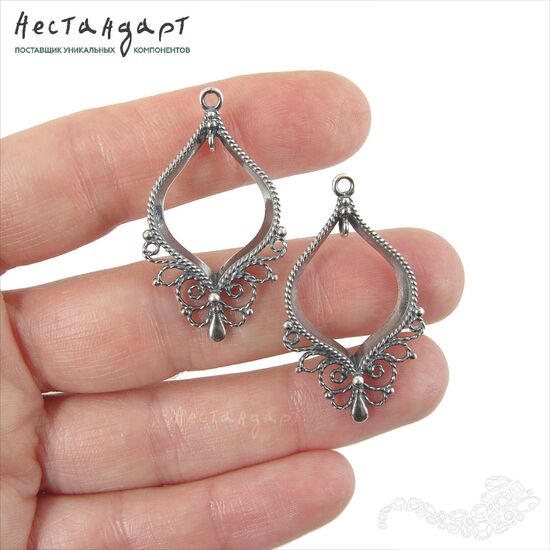 Подвеска-коннектор Fairy Silver Plated 36х21 мм, изображение 2