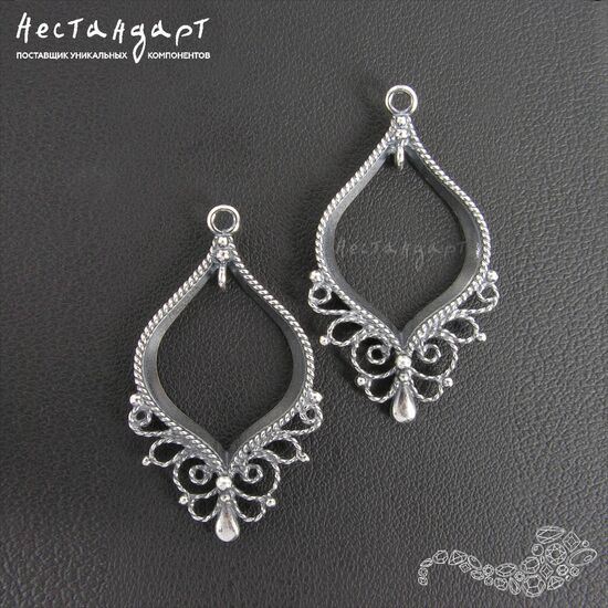 Подвеска-коннектор Fairy Silver Plated 36х21 мм, изображение 3