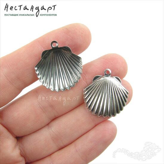 Подвеска Seashell Silver Plated 22х23 мм, изображение 2