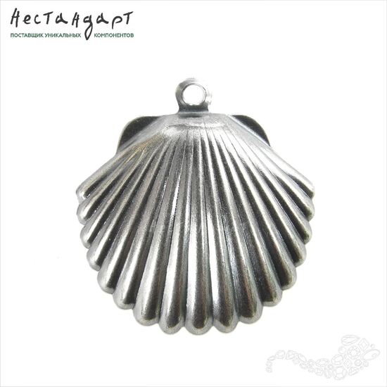 Подвеска Seashell Silver Plated 22х23 мм, изображение 4