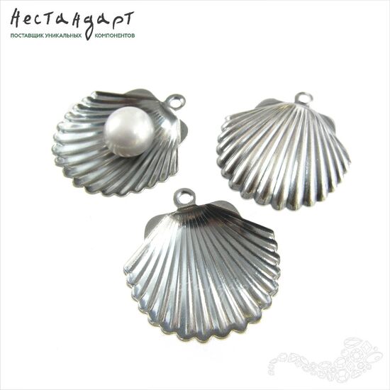 Подвеска Seashell Silver Plated 22х23 мм, изображение 5