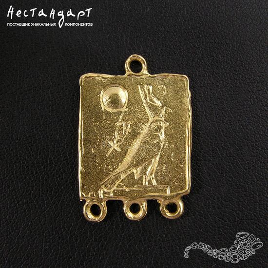 Коннектор-подвеска Egyptian Signs латунь 25х17 мм