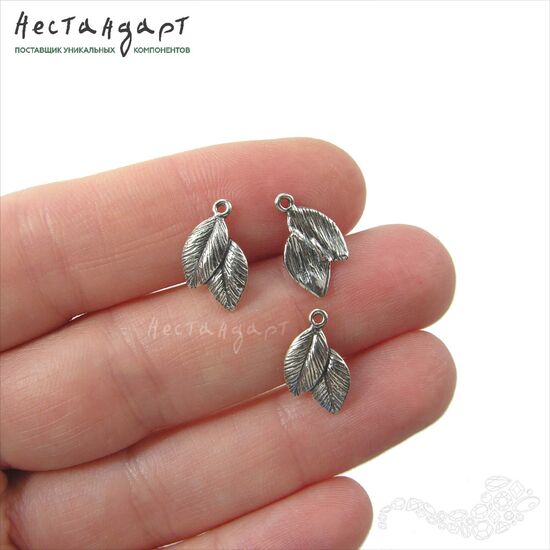 Коннектор Leaves Sterling Silver 14х8 мм, изображение 2