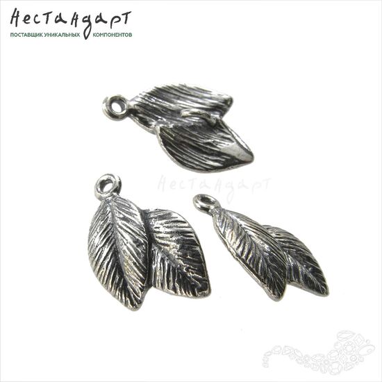 Коннектор Leaves Sterling Silver 14х8 мм, изображение 3