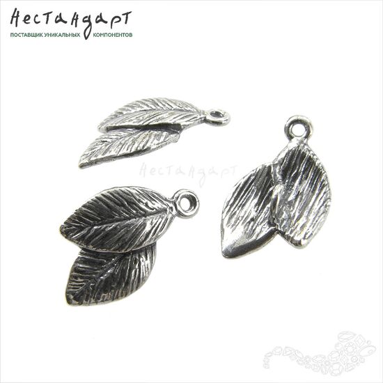 Коннектор Leaves Sterling Silver 14х8 мм, изображение 5