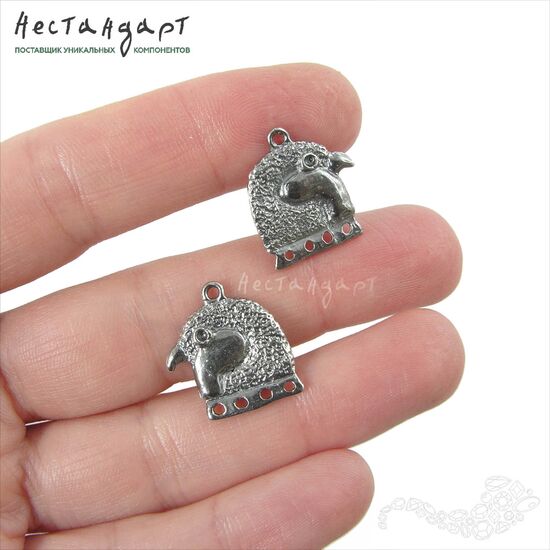 Подвеска-коннектор Horus Silver Plated 18х16 мм, изображение 2