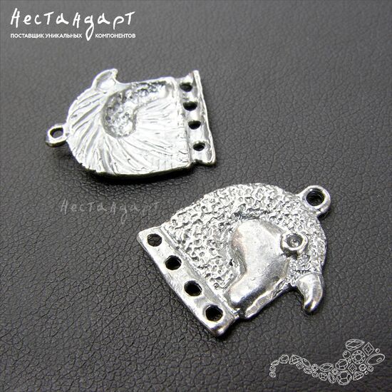 Подвеска-коннектор Horus Silver Plated 18х16 мм, изображение 3