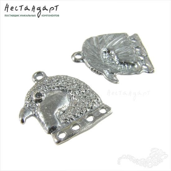 Подвеска-коннектор Horus Silver Plated 18х16 мм, изображение 4