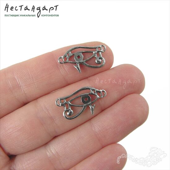 Коннектор-подвеска Wadjet Eye Silver Plated 20х11 мм, изображение 2