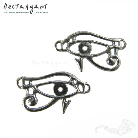 Коннектор-подвеска Wadjet Eye Silver Plated 20х11 мм, изображение 3
