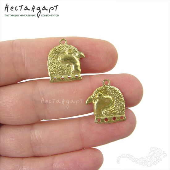 Подвеска-коннектор Horus латунь 18х16 мм, изображение 2