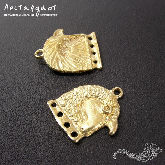 Подвеска-коннектор Horus латунь 18х16 мм, изображение 4