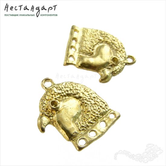 Подвеска-коннектор Horus латунь 18х16 мм, изображение 5