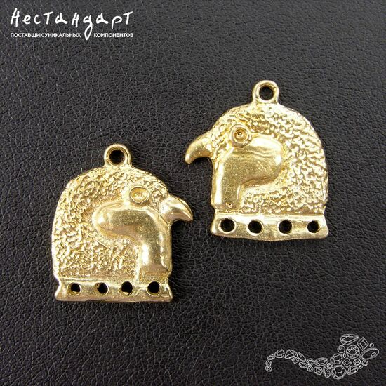 Подвеска-коннектор Horus латунь 18х16 мм, изображение 6