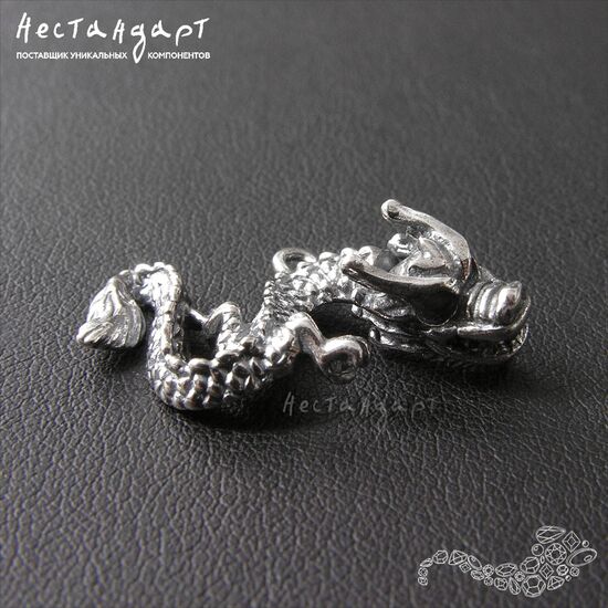 Подвеска-коннектор Chinese Dragon Sterling Silver 26х16 мм, изображение 3