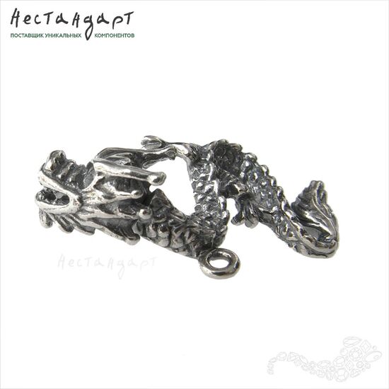 Подвеска-коннектор Chinese Dragon Sterling Silver 26х16 мм, изображение 4