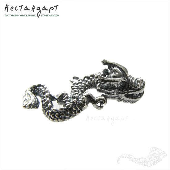 Подвеска-коннектор Chinese Dragon Sterling Silver 26х16 мм, изображение 7