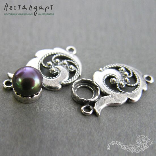 Коннектор Miracle Silver Plated 24х14 мм, изображение 2