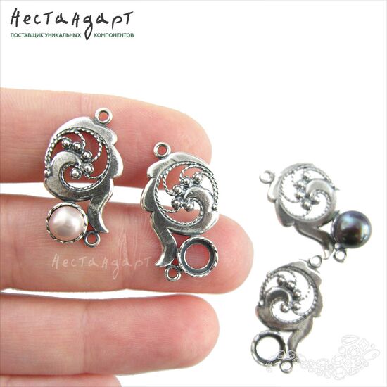 Коннектор Miracle Silver Plated 24х14 мм, изображение 3