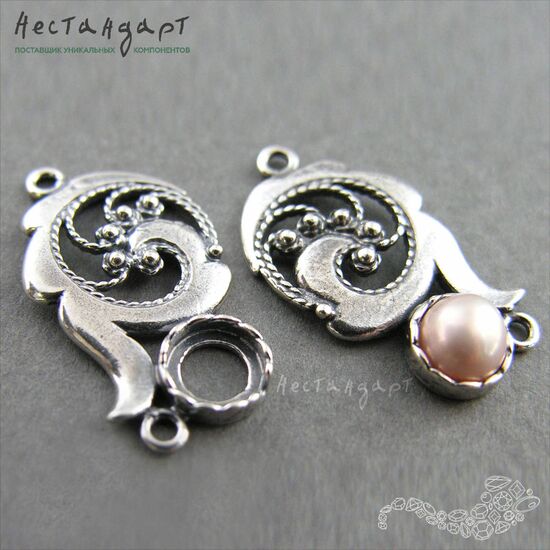 Коннектор Miracle Silver Plated 24х14 мм, изображение 4