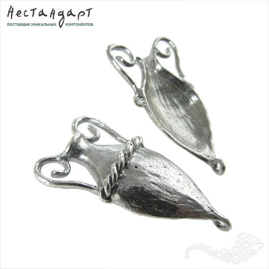 Коннектор-подвеска Greek Amphora Silver Plated 31х16 мм, изображение 4