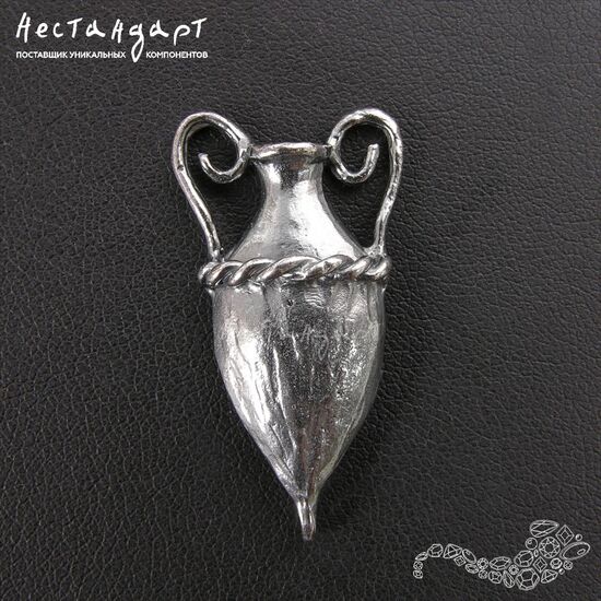 Коннектор-подвеска Greek Amphora Silver Plated 31х16 мм, изображение 5