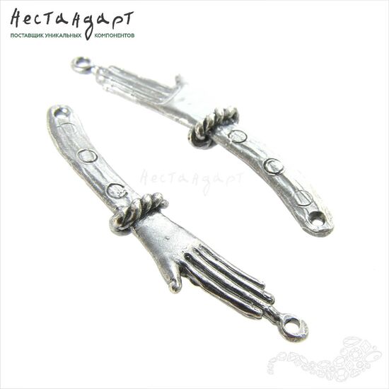 Авторский коннектор Akhenaten Silver Plated 40х7 мм