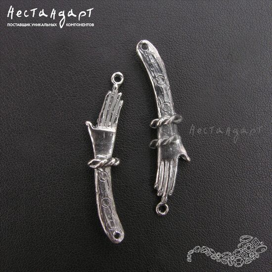 Авторский коннектор Akhenaten Silver Plated 40х7 мм, изображение 3